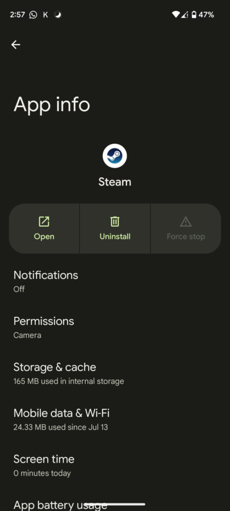 How to Force Stop Steam Mobile and Disable Background Data